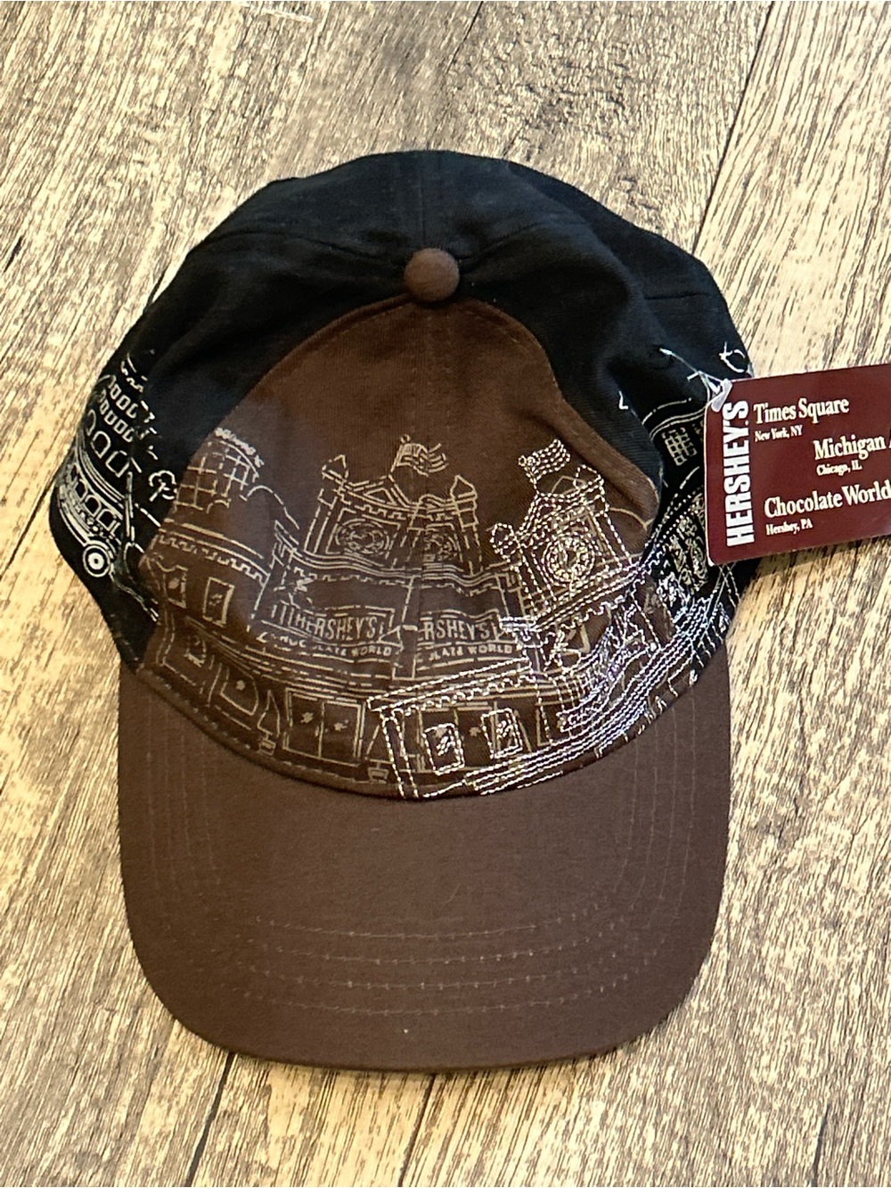 NWT Hershey’s Chocolate World Souvenir Baseball Cap Hat - Black/Brown